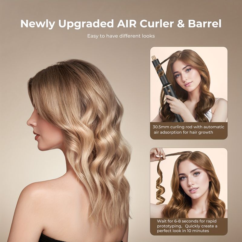 5-in-1-Haarstyler und -Trockner mit automatischer Wicklung, Multi-Styling-Heißluftbürsten-Lockenwickler für das Haar, schnell trocknendes Lockenvolumen_voghion.com