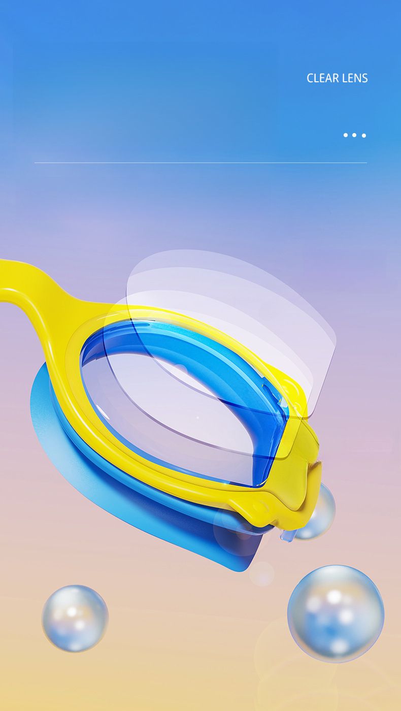 Kinder HD waterdichte anti-condens professionele duikbril voor jongens en meisjes met klein frame_voghion.com