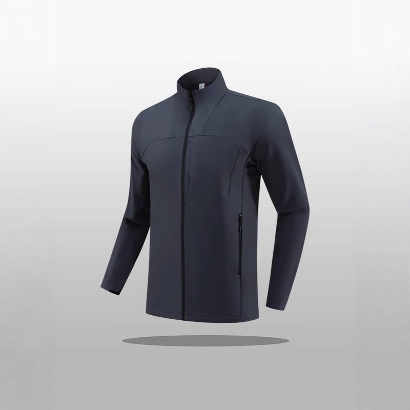 Autumn And Winter Outdoor Sports Quick-drying Top Stand-up Collar Breathable Slim-fit Running Long-sleeved Mountaineering Suit_voghion.com