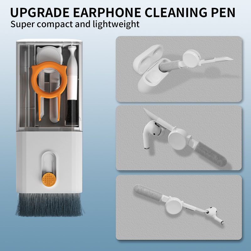 Computerreinigingsborstel Tien-in-één Multifunctionele pen Reinigingskoffer Bluetooth-headset Toetsenbord Mobiele telefoon Reiniging Camera_voghion.com