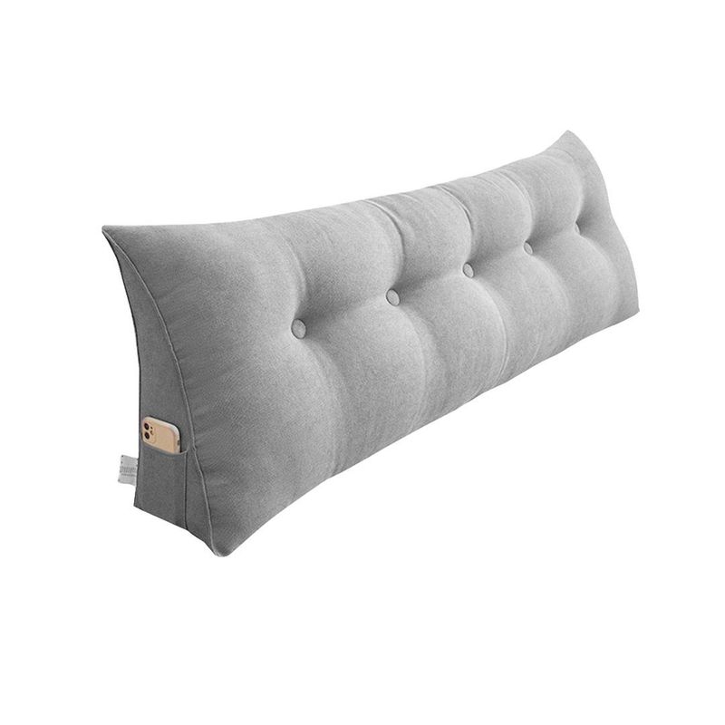 SOGA 100cm Silver Triangular Wedge Bed Pillow Headboard Backrest Bedside Tatami Cushion Home Decor_voghion.com