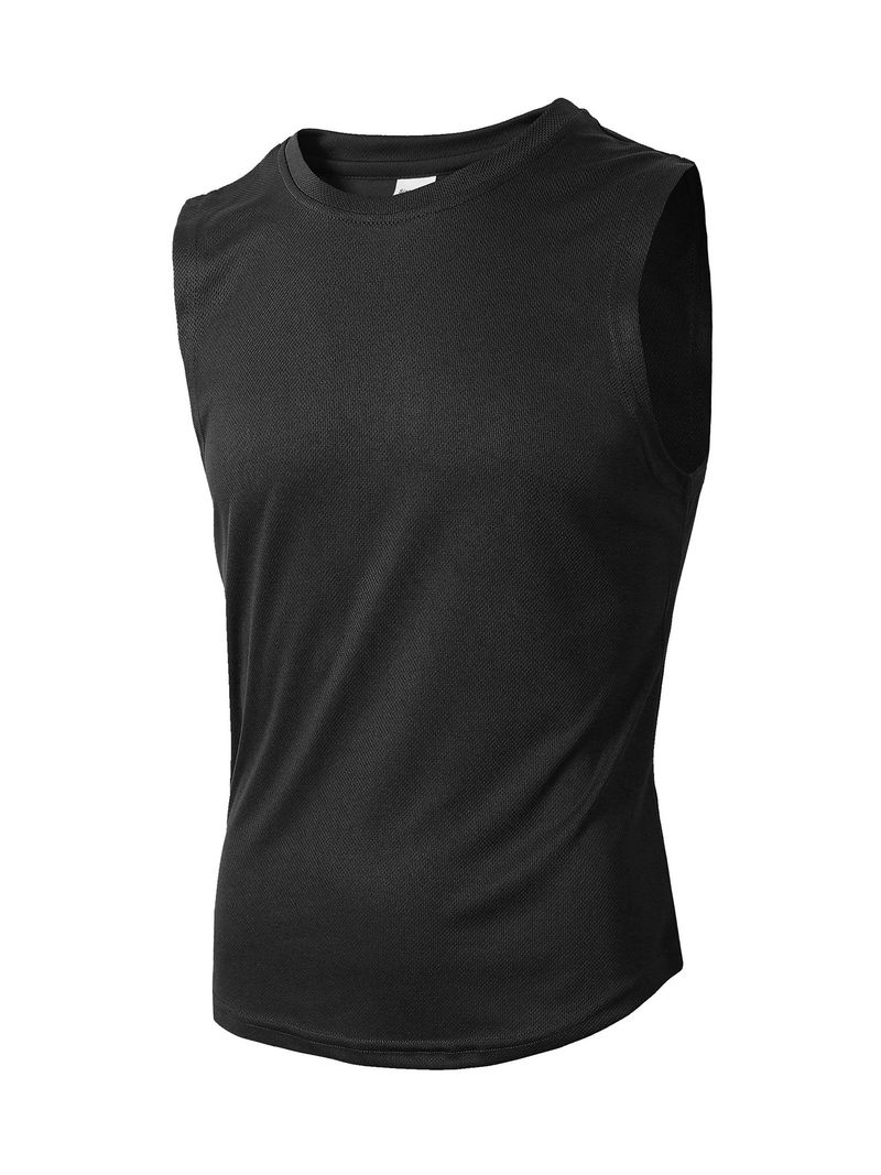 Männerkleeder Summer Gestrickte Mesh Fitness Sport Slim Weste Männer I-Form Breet Schëllerweste_voghion.com