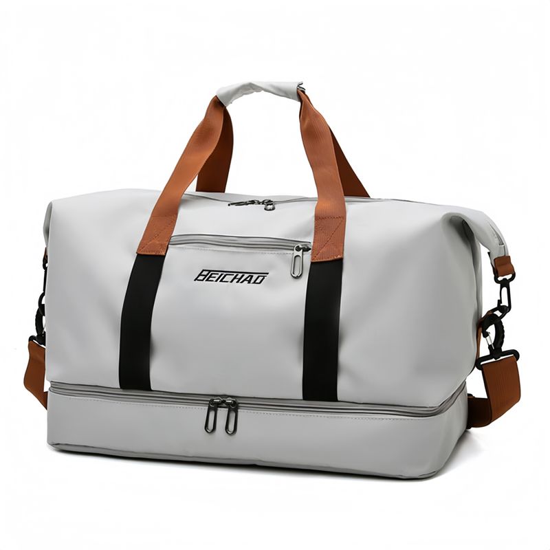 Borsa da viaggio impermeabile e resistente di grande capacità - Borsone in tessuto Oxford con separazione asciutto/bagnato, tracolla fissa in vari colori - Ideale per lo sport_voghion.com