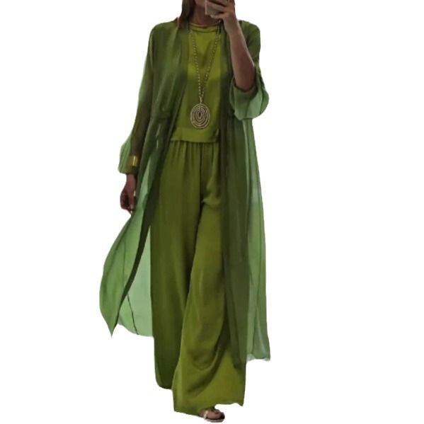 2025 Autumn New Style Elegant Solid Color Three Piece Women's Clothing Set_voghion.com