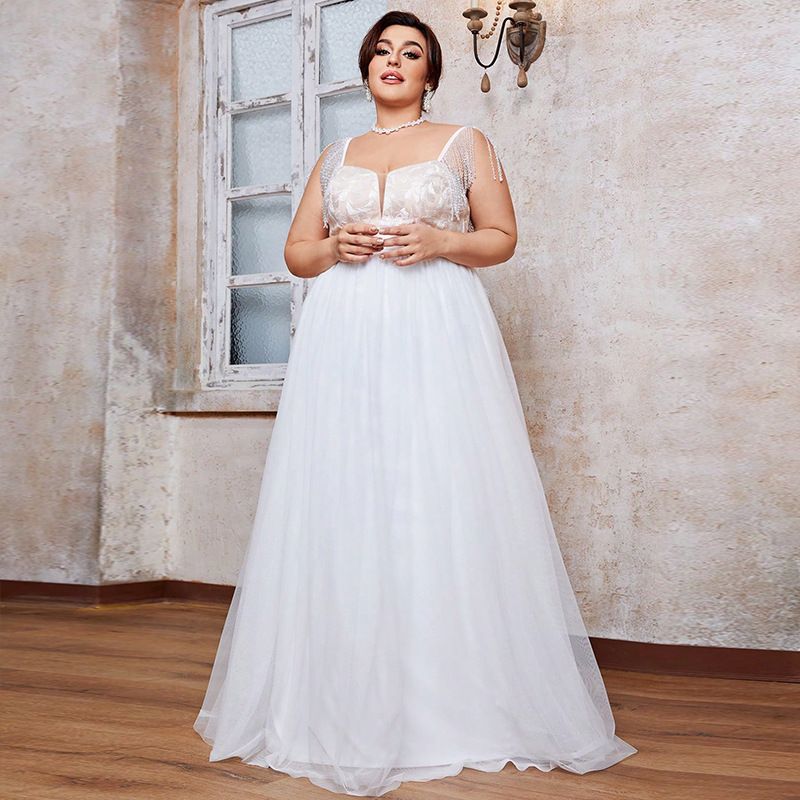 Elegant Plus Size Evening Dress For Women - Strapless Floor-Length Formal Gown For Wedding Guest, Prom, Party_voghion.com