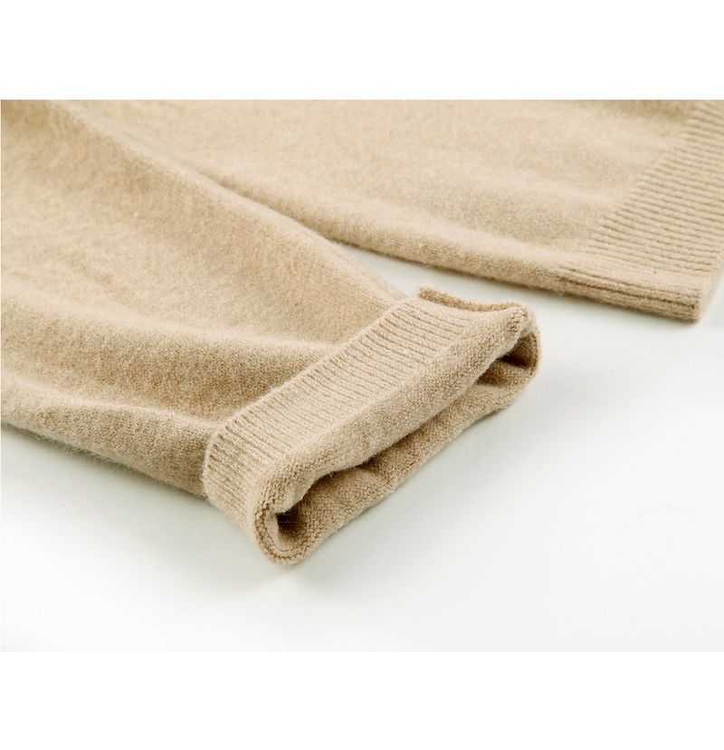 Gemütlicher Oversize-Pullover für Damen, weicher Strickpullover aus Lammwollmischung, Rundhalsausschnitt, lockere Passform, lässiges Oberteil für Herbst und Winter_voghion.com