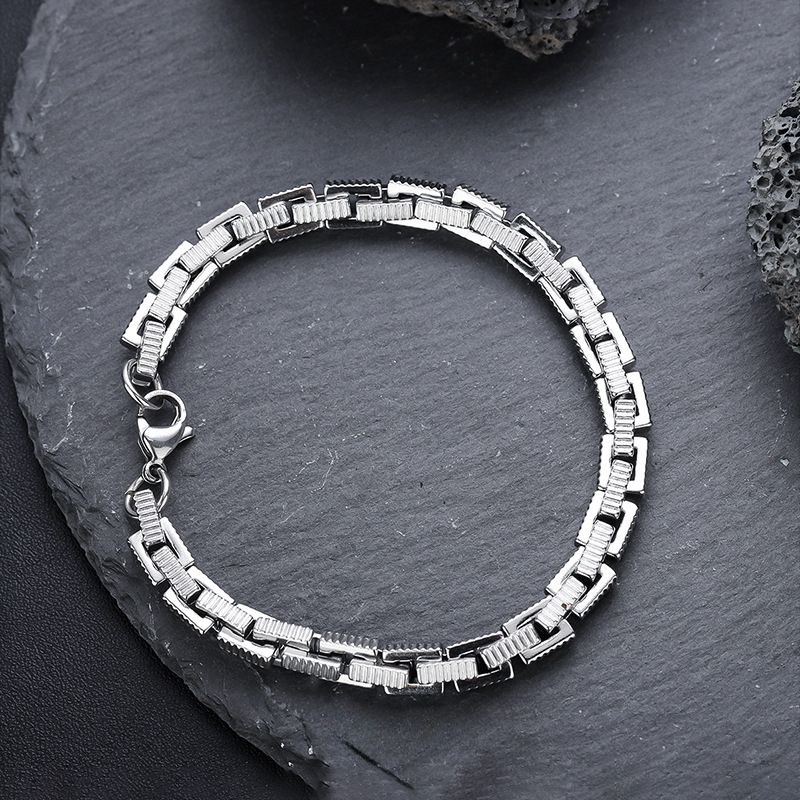 Titanium Steel Serrated Bracelet Men's Personality Niche Design Accessories Women's High-end Jewelry_voghion.com