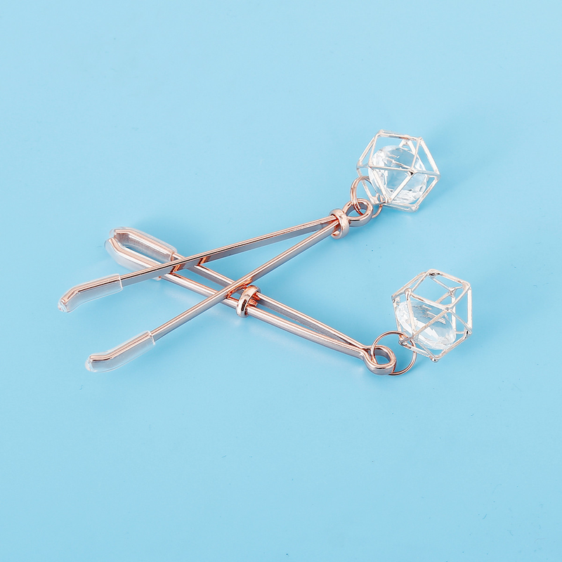 Spielzeug für Sexpaare SM Bondage Nippelclip Metalllegierung Roségold Nippelclip Erwachsenenspielzeug für Paare_voghion.com