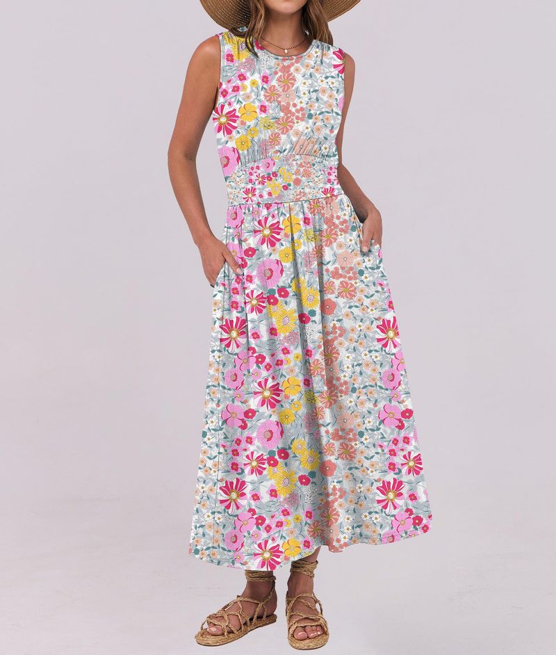 2025 Sommer Französisch Stil Minimalist Taille Cinching Casual Rundhals Gestrickte Weste Overall_voghion.com