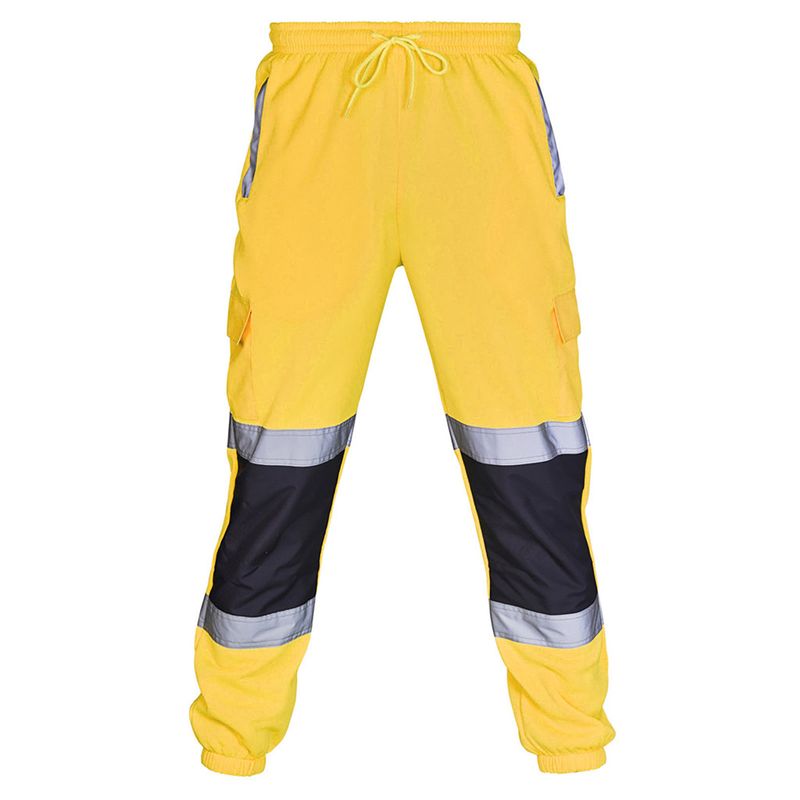 Pantalones informales de forro polar reflectante para hombre, uniforme sanitario a rayas, pantalones de seguridad para el trabajo de alta visibilidad_voghion.com