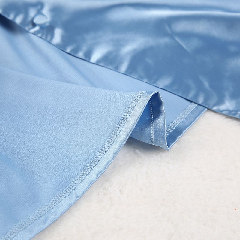 Abbigliamento donna camicia da notte pantaloni larghi e comodi seta casual signore casa vestiti abito francese_voghion.com