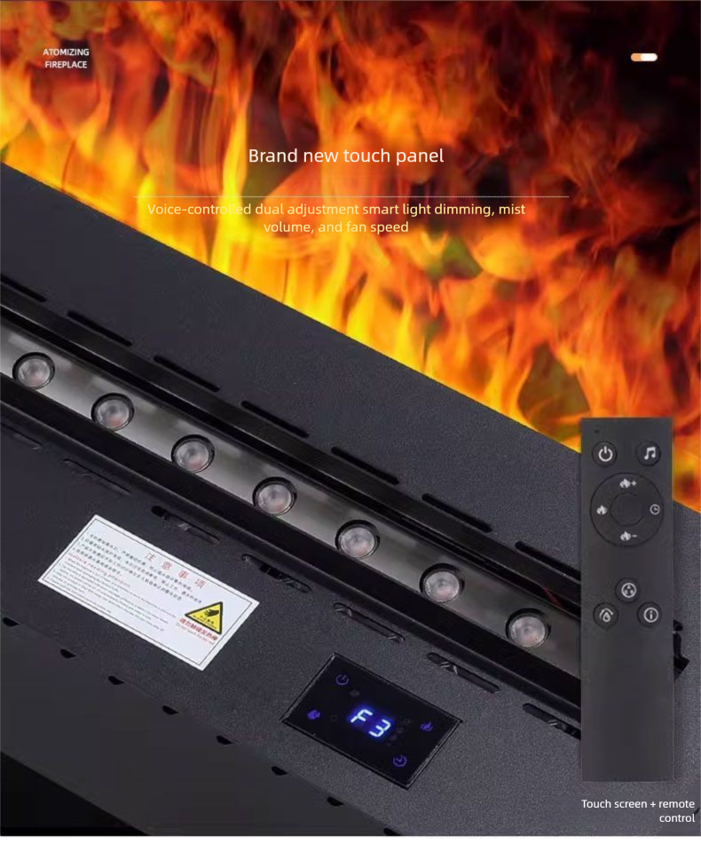 Home 3D Atomized European Style Embedded Electronic Fireplace Simulated Flame Internet Celebrity TV Decorative Cabinet_voghion.com