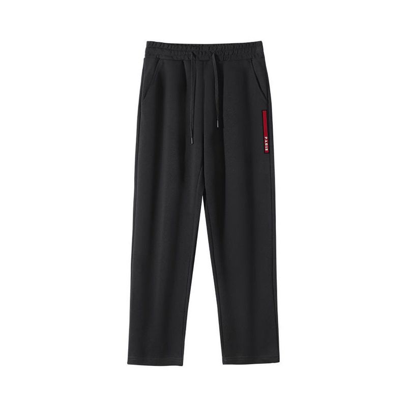 Men's Clothing Chinese Cotton Sweatpants Spring And Autumn Style Unisex Solid Color Loose Pants Wear Resistant High Elastic Straight Trousers 03_voghion.com