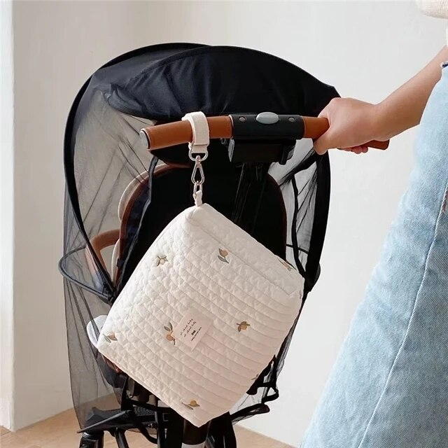 Wickeltasche für Neugeborene im koreanischen Stil, Umhängetasche für Mama, Stickerei, gesteppt, für Kinderwagen, Windelaufbewahrung, Organizer, große Handtaschen_voghion.com