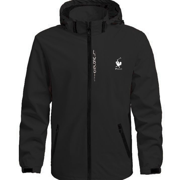 Outdoor rushing jacket 3-in-1 hooded printed pattern detachable windproof waterproof men's and women's jackets_voghion.com