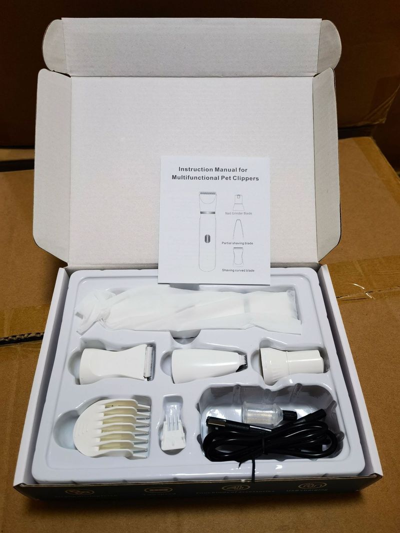 Pet Shaver 4-in-1 suit dog electric clipper pedicure hair clipper cat electric nail grinder_voghion.com