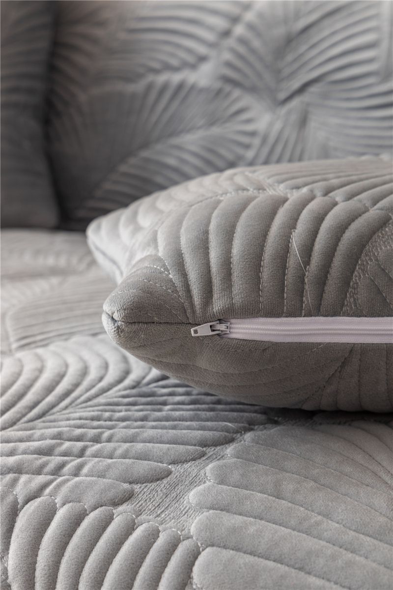 Autumn and winter style ultra soft solid color plush banana leaf sofa cushion modern simple double sofa cushion cloth factory direct sales_voghion.com