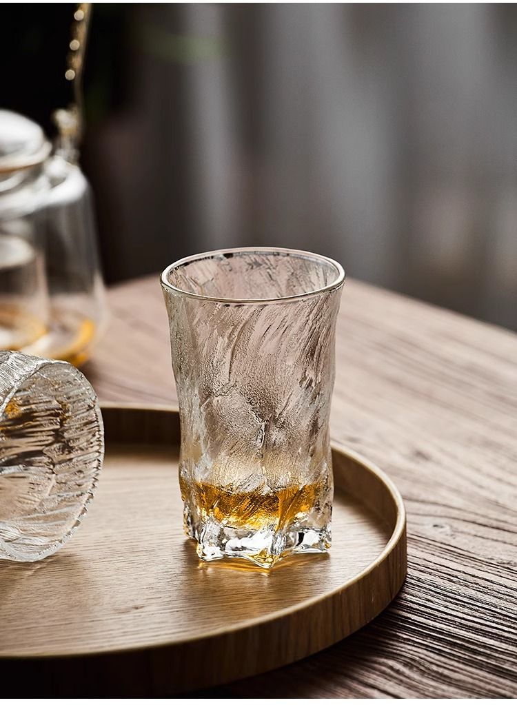 Copo de uísque de cristal fosco - copo multifuncional estilo japonês para cerveja, café gelado e coquetéis_voghion.com