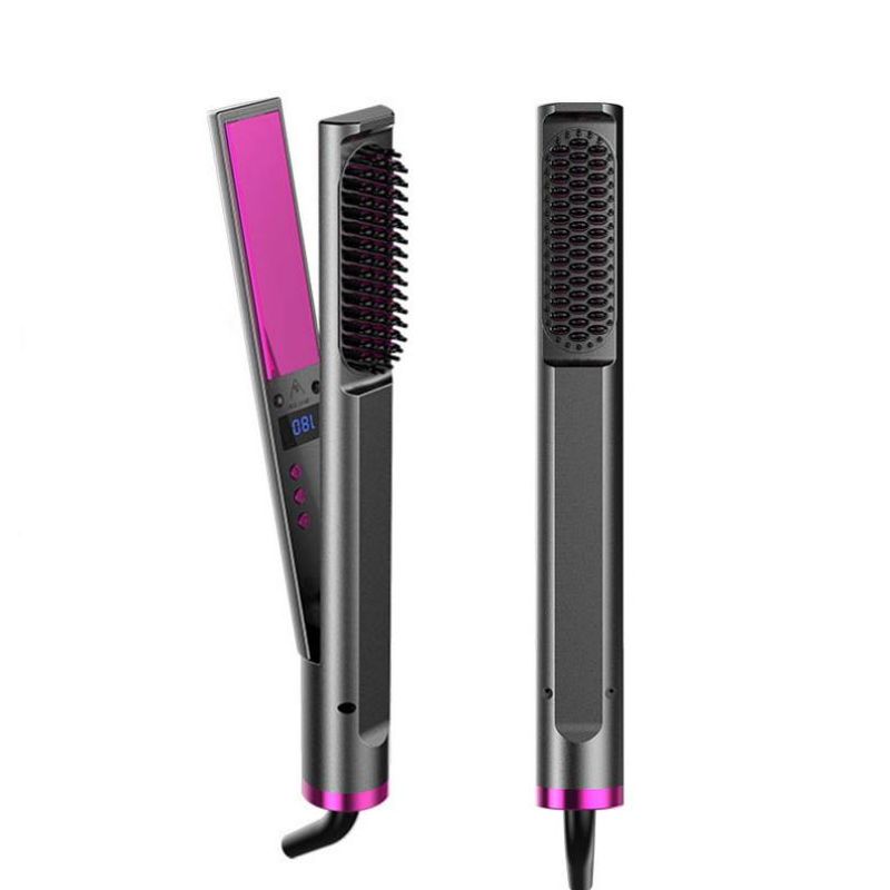 2 In 1 Mini Hot Hair Comb Straightener_voghion.com