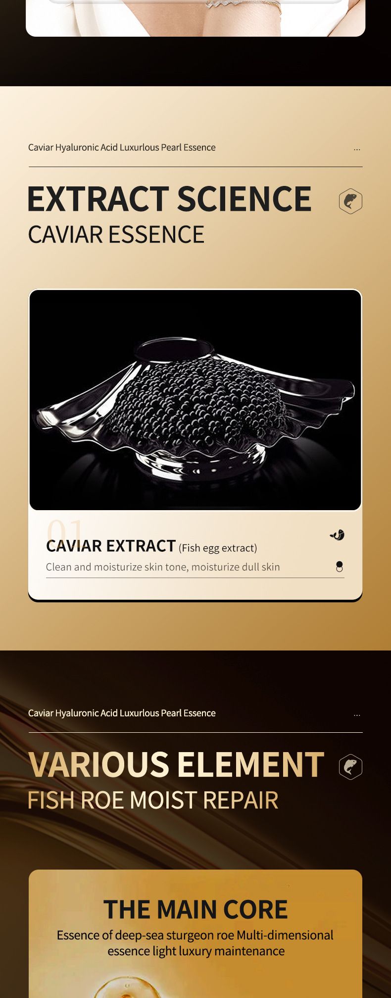 Full English Caviar Pearl Essence 30ml SADOER Hyaluronic Acid Hydrating Moisturizing Nourishing_voghion.com