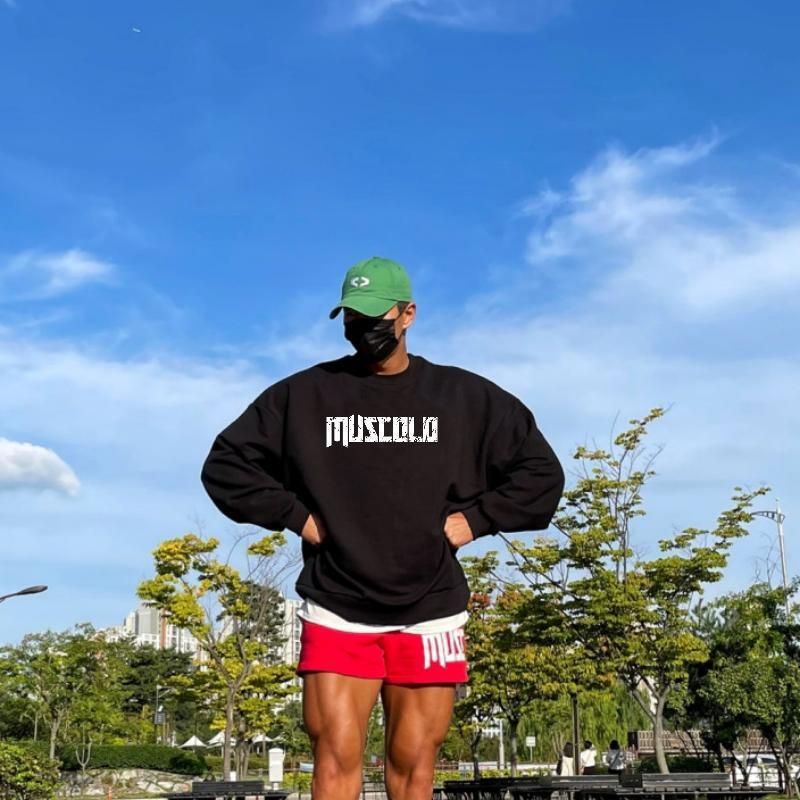 Sonbahar ve Kış Yuvarlak Yaka Fitness Koşu Antrenmanı, Uzun Kollu Alt Gömlek, Brother Pamuklu Spor Sweatshirt, Erkek_voghion.com