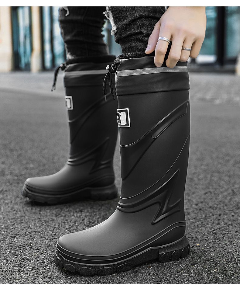 Wild Bird Association High Tube Waterproof Mouth Rain Boots Size 40-45_voghion.com