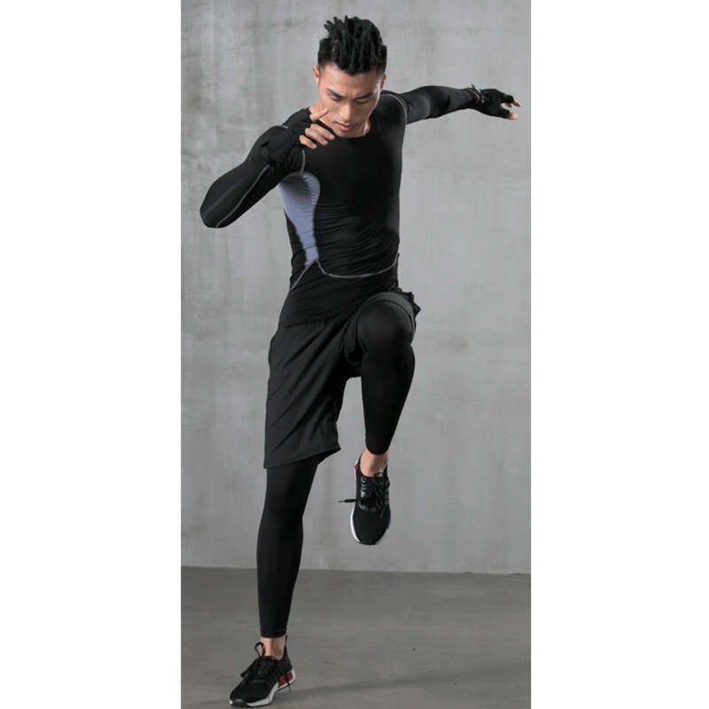 Sportinės tamprės, vyriškos sportinės bėgimo kelnės, greitai džiūstančios PRO krepšinio septynių taškų tamprės_voghion.com