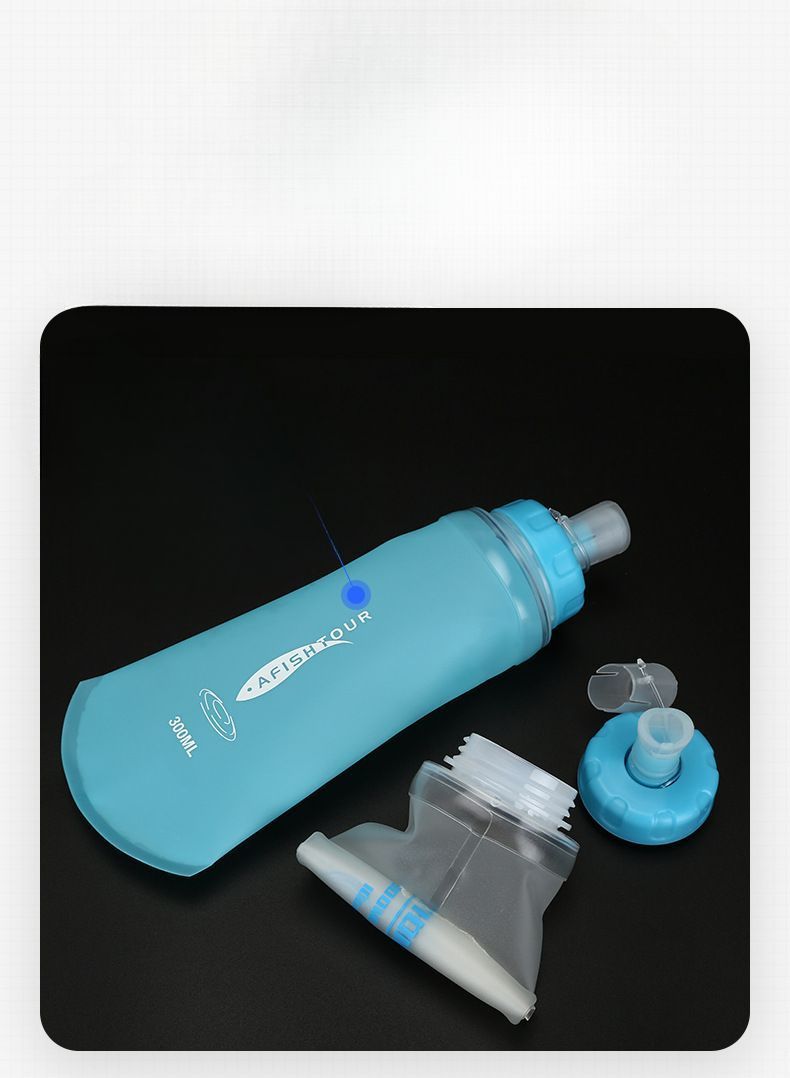 Tragbare Sport Camping Wandern Weiche Wasserflasche Faltbare Große Kapazität Fitness Radfahren_voghion.com