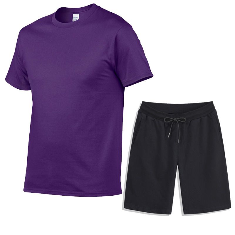 Herenkleding Sport Vrijetijdskleding T-shirts Heren Fitness Hardloopshorts En T-shirt Set_voghion.com