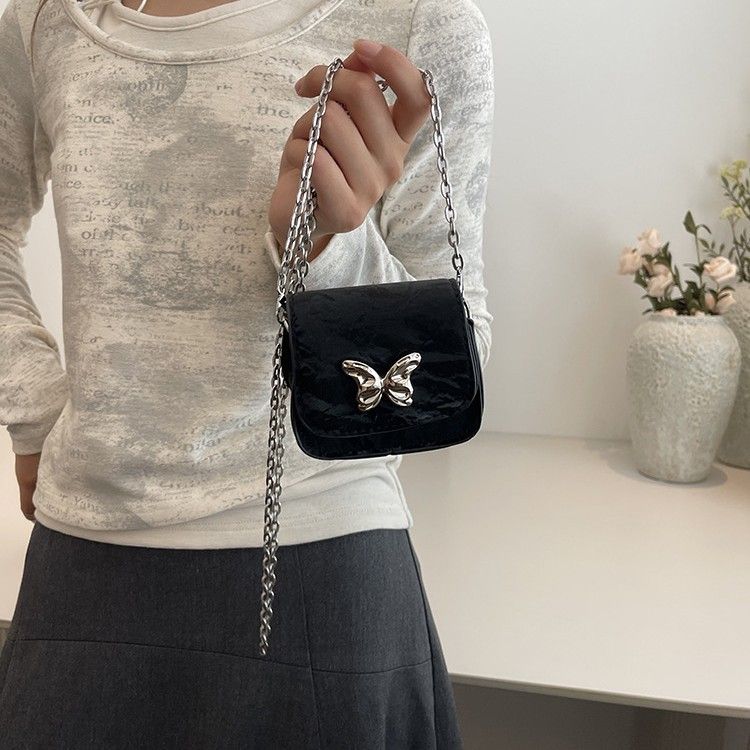 Borsa a tracolla piccola di alta qualità per donna, estate 2024, nuova mini borsa a tracolla con rossetto e catena a farfalla, tendenza di quest'anno_voghion.com