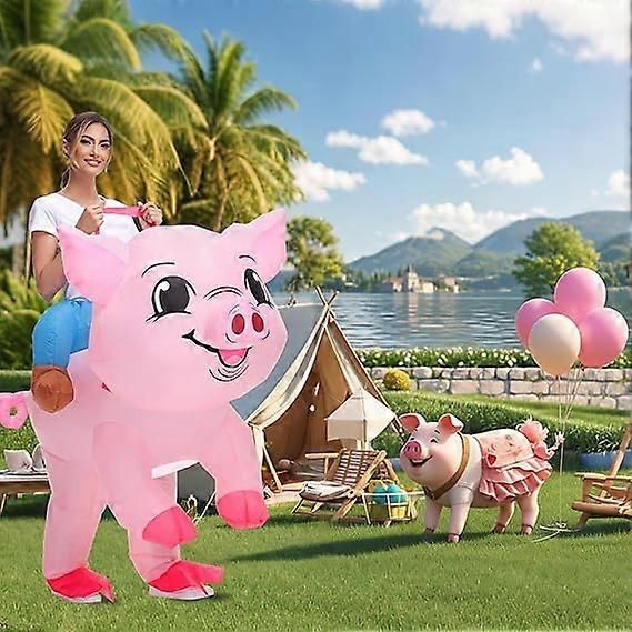 Costume gonflable de cochon rose, adulte_voghion.com