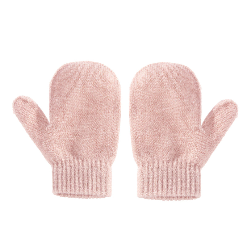 Baby clothing wool monochrome twist warm children's hat scarf gloves two or three sets_voghion.com