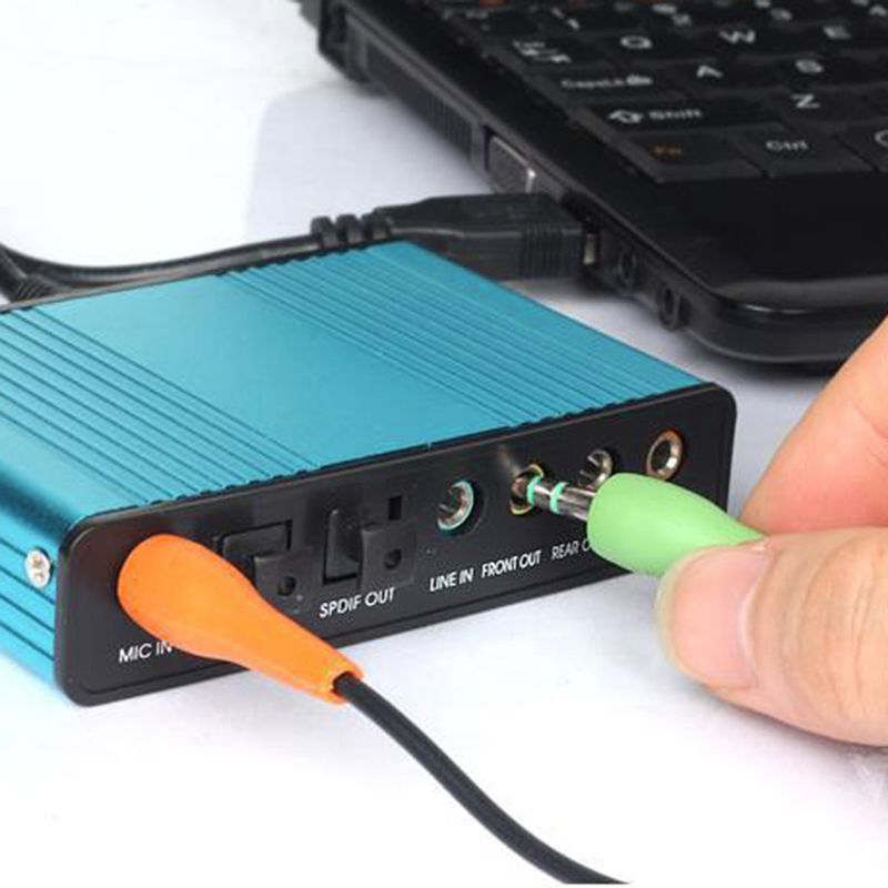Xinweiqing USB 2.0 External 6 Channel 5.1 Optical Audio Sound Card for Notebook Laptop PC_voghion.com