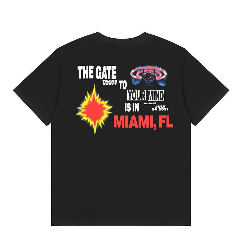 Amerikanisches Modelabel Travis Scott Cactus Jack Seestern-Print lockeres kurzärmeliges T-Shirt aus Baumwolle für Herren und Damen_voghion.com
