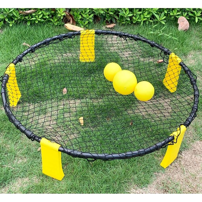 Balón de voleibol inflable amarillo de PVC para entrenamiento al aire libre, playa y entretenimiento_voghion.com