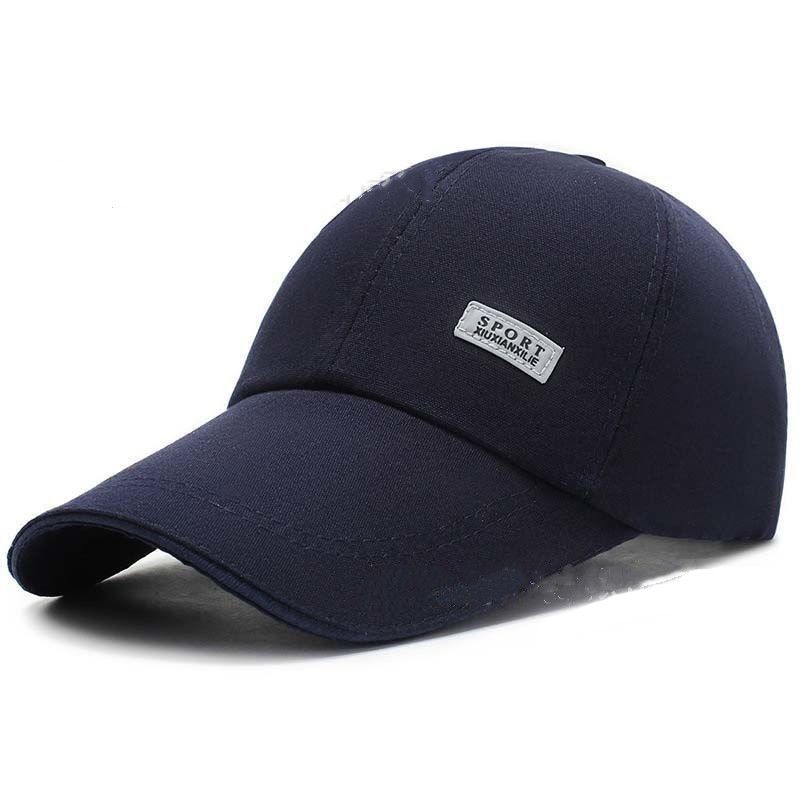 Canvas Baseball Men's Duckbill Cap Outdoor Sun Wide Hat Extra Long Brim_voghion.com