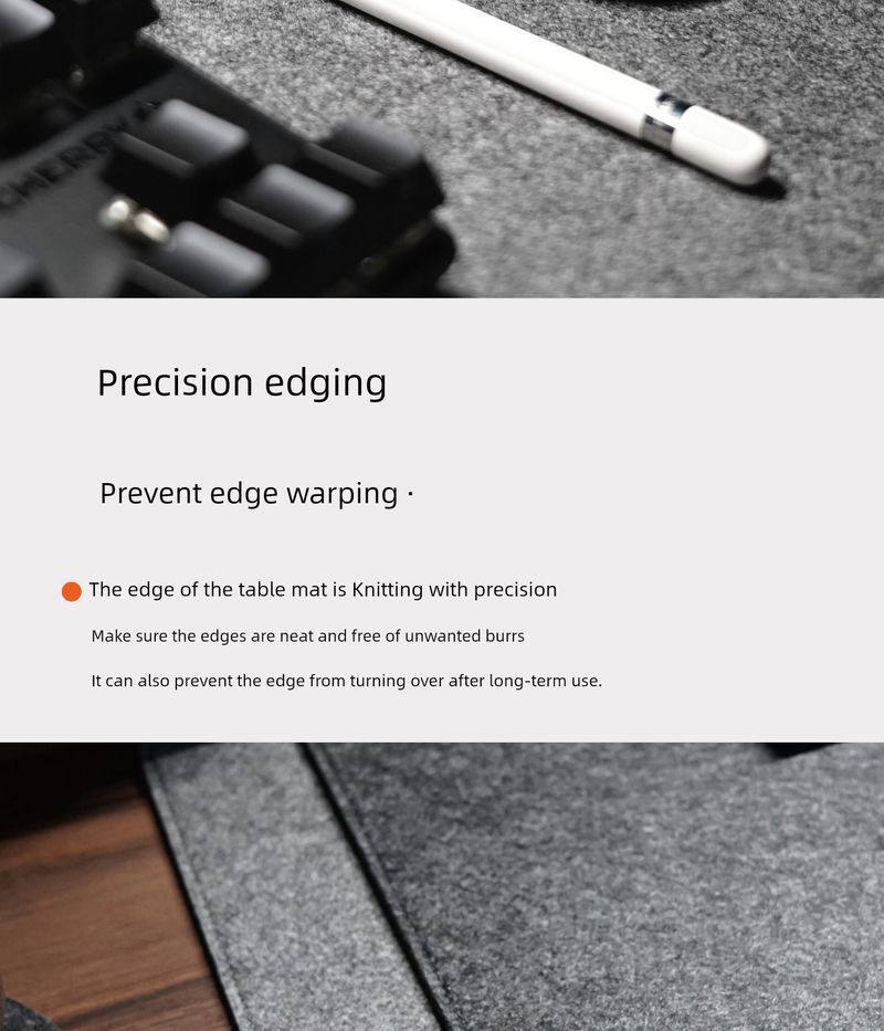 Gwang Felt Cork Black Gray Extra Large Mouse Pad_voghion.com