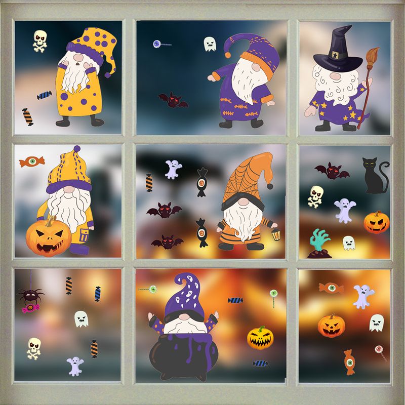 Ove Halloween tök kis ördög kétoldalas matrica ADJ1013 elektrosztatikus anyag fekete fal_voghion.com