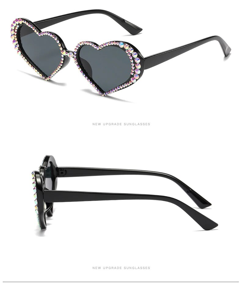 Nouvelles lunettes de soleil Water Diamond couleur bonbon Design femme punk grande monture lunettes pour femmes marque strass nuances_voghion.com