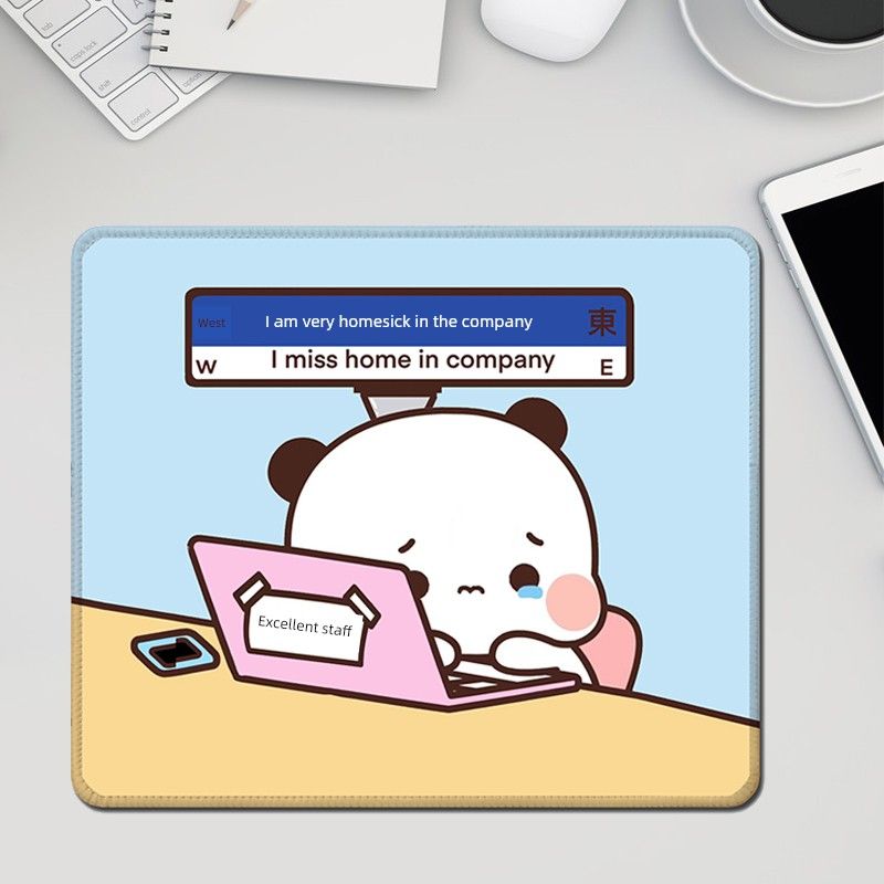 Mouse pad lavável de desenho animado de menina de anime de tamanho pequeno_voghion.com