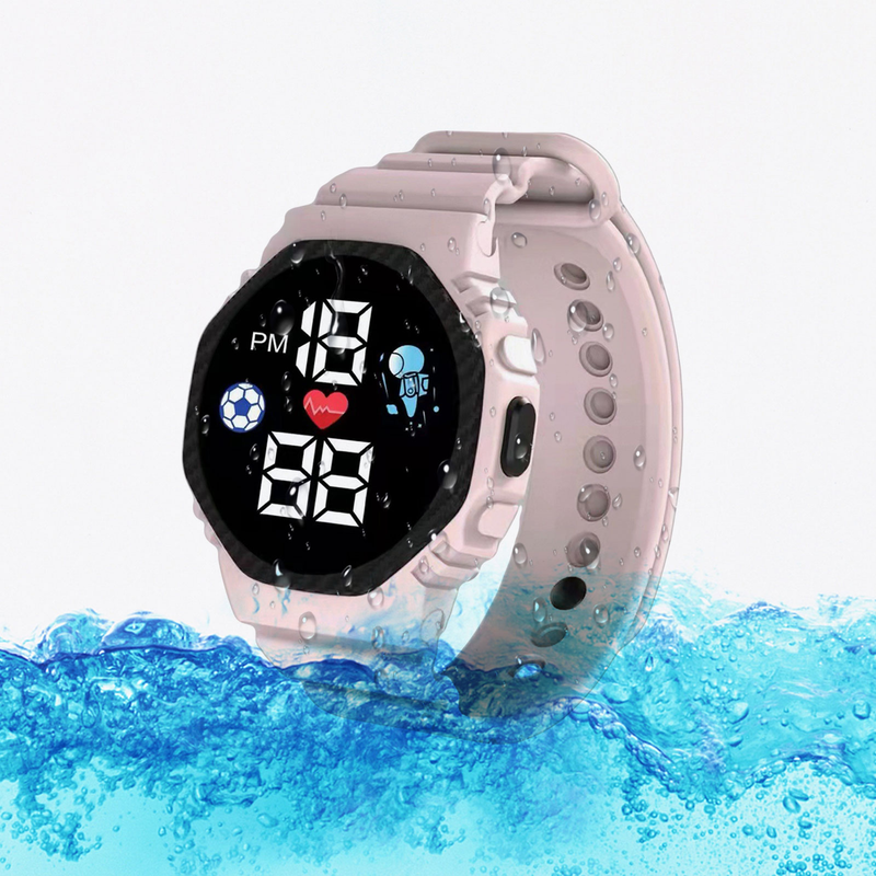 Xinweiqing électronique lumineux vie carré LED Football hommes femmes enfants sport montre numérique pour étudiant_voghion.com