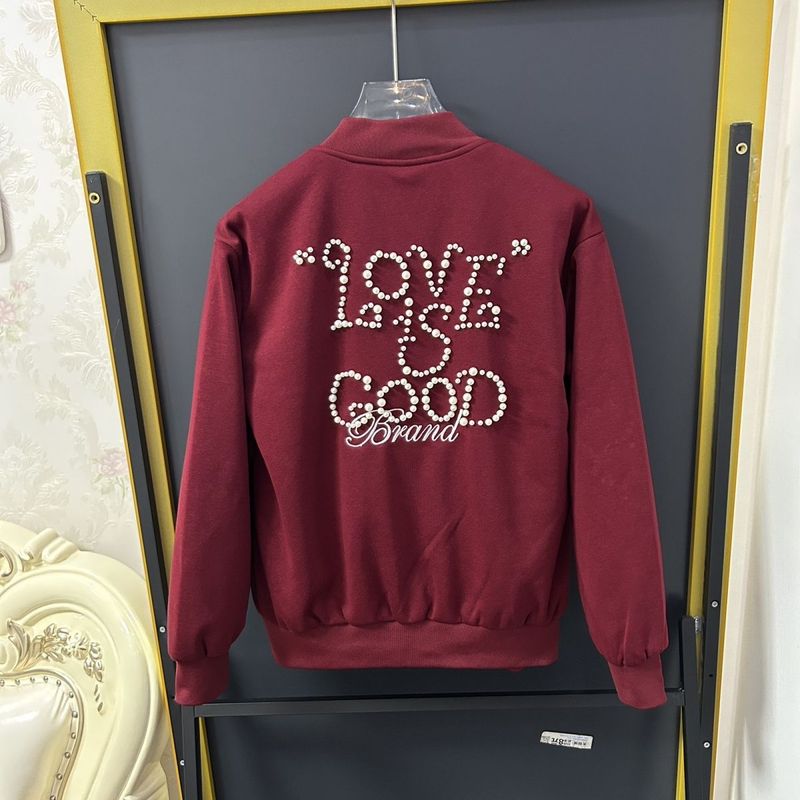 2025 Embroidered Pearl Jacket Men Women Spring And Autumn GOOD Versatile Baseball Stylish Coat For Couples_voghion.com