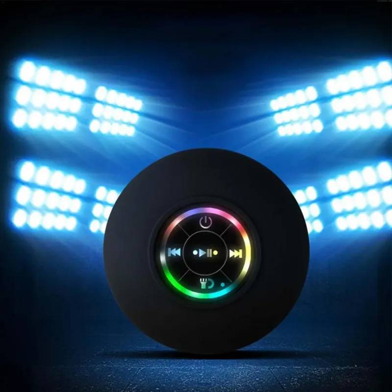 Minialtavoz portátil Bluetooth resistente al agua para baño, altavoces inalámbricos para ducha, reproductor de música de fuerte adsorción para coche_voghion.com
