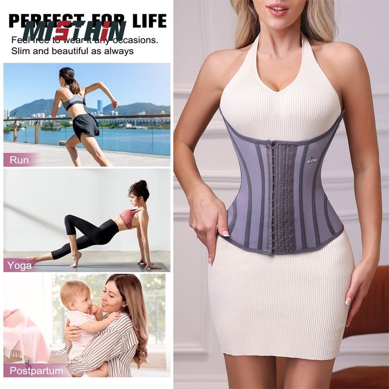 VoleFox Plus Size Waist Trainer Faixa de Barriga Dupla Camada para Controle de Barriga Pós-Parto Modelagem Corporal Cinto de Yoga_voghion.com