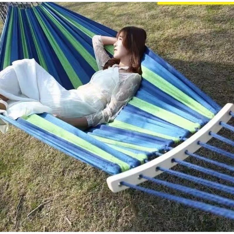 Anti-Tip Portable Camping Home Use Adult Outdoor Nap Children's Net Hammock Tied To Tree_voghion.com