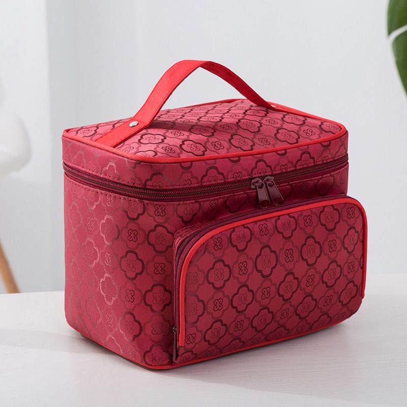 Student Reiseaufbewahrung Große Kapazität Handheld Damen Make-up Fall Reißverschluss Tragbare Kulturtasche_voghion.com