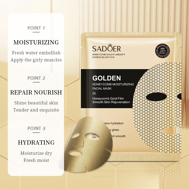 Mascarilla facial de panal SADOER, productos hidratantes para el cuidado de la piel._voghion.com