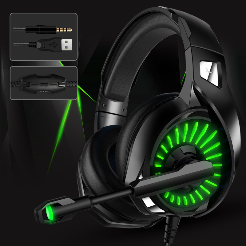 Wired Headset Noise Reduction Immersive Universal 7.1 Sound Track PC Gaming Headphone for Doing Sports_voghion.com