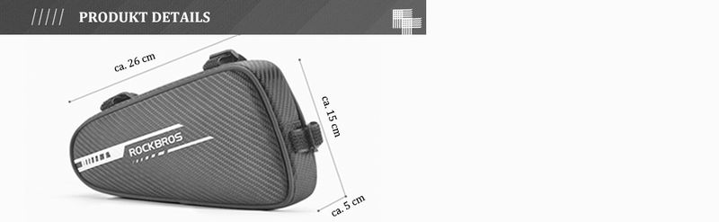 Sacoche de vélo ROCKBROS Sacoche de cadre de vélo Sac triangulaire pour vélos de route VTT DHL_voghion.com