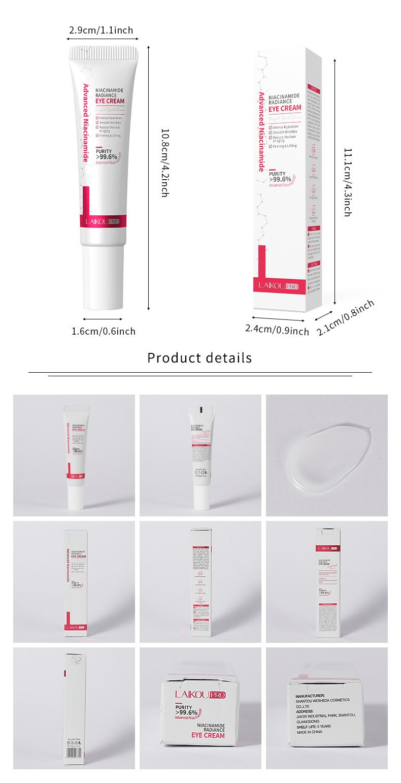 Creams LAIKOU PRO Niacinamide Revitalizing Eye Cream 20g Hydrating And Moisturizing Care For Eye Skin_voghion.com